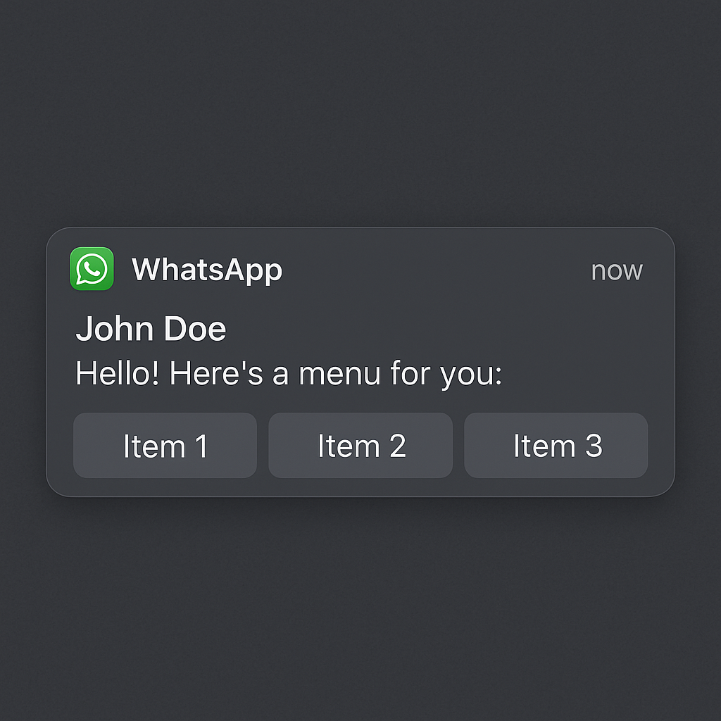 whatsapp business api interactive notifications